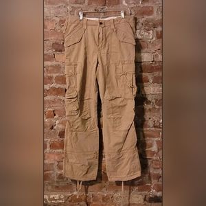 VTG POLO RALPH LAUREN PARATROOPER TACTICAL MIL CARGO PANTS KHAKI 38/32 RL-067